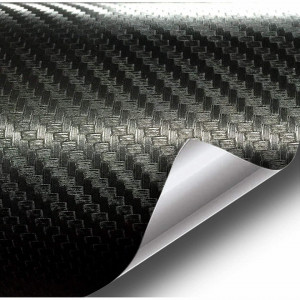 Folie colantare auto Carbon 3D Negru, 3,0m x 1,52m - Img 1