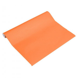 Folie colantare auto Carbon 3D - Orange (3m x 1,27m) - Img 3
