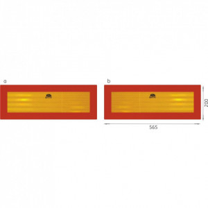 Placute reflectorizante pentru camioane 56.5x20 cm 2 buc