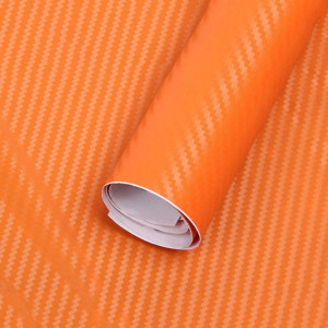Folie colantare auto Carbon 3D - Orange (3m x 1,27m) - Img 1