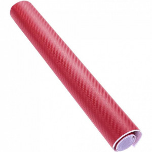 Folie colantare auto Carbon 3D - Visiniu (3m x 1,27m) - Img 2