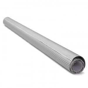 Folie colantare auto Carbon 3D - Argintiu (3m x 1,27m) - Img 2