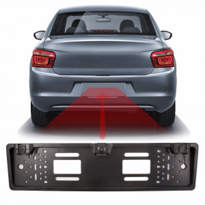 Cameră + senzor de parcare pe suport pentru număr de înmatriculare Carguard - Img 1