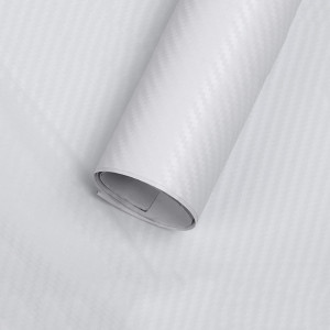Folie colantare auto Carbon 3D - Alb (3m x 1,27m) - Img 1