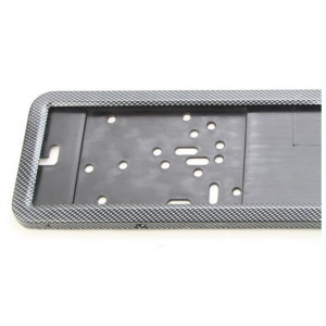 Suport numar inmatriculare INOX + finisaj CARBON, LPF 002 - Img 1