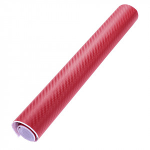 Folie colantare auto Carbon 3D - Rosu (3m x 1,27m) - Img 2