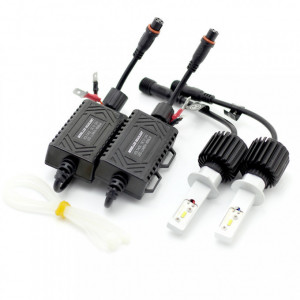 Set 2 Becuri Led Auto H3 4000 lumeni 12-24V Fara Canbus - Img 2