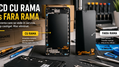 LCD cu rama vs fara rama: diferenta reala de manopera si cand se justifica pretul