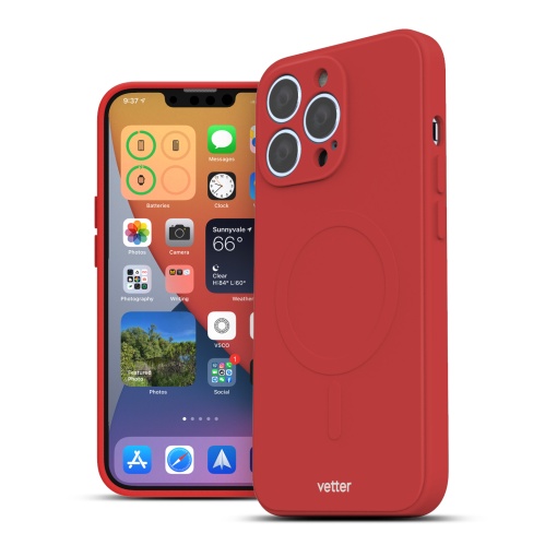 Husa iPhone 13 Pro Max Soft Pro Ultra, Compatibil MagSafe, Rosu