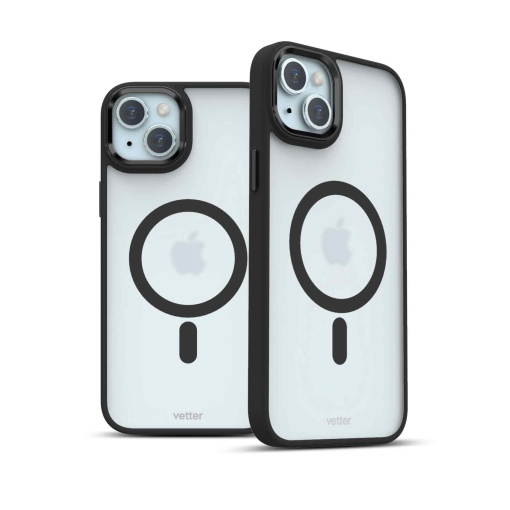 Husa iPhone 15 Plus, Clip-On Hybrid, Matt, Compatibil MagSafe, Negru