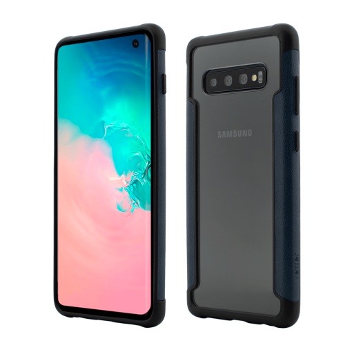 Husa Samsung Galaxy S10, Smart Case, Soft Edge and Clear Back, Navy Blue