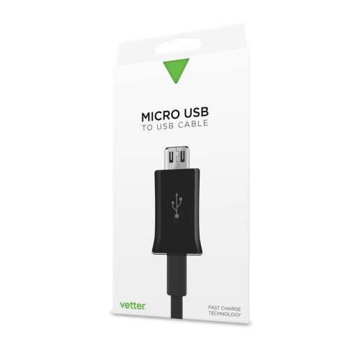 Cablu Micro USB Fast Charging and Data, Vetter Negru