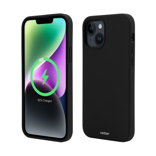 Husa iPhone 14 Plus, Clip-On Soft Touch Silk Series Mag Safe Compatible, Negru