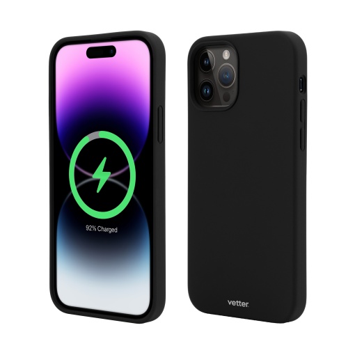 Husa iPhone 14 Pro Max, Clip-On Soft Touch Silk Series Mag Safe Compatible, Negru