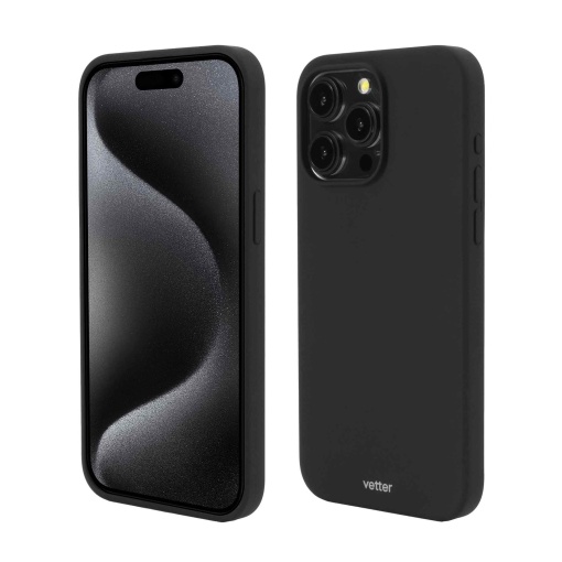 Husa iPhone 15 Pro Max, Clip-On Soft Touch Silk Series Mag Safe Compatible, Negru