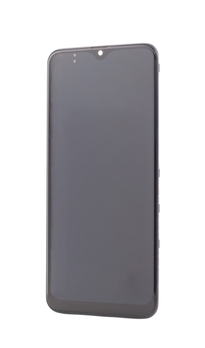 LCD Samsung Galaxy A20, A205, Negru + Rama, [OLED]