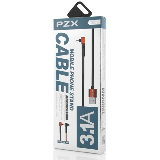Cablu Micro USB PZX, 3.1A, V121, 1m, Negru