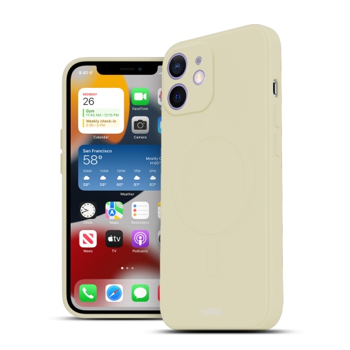 Husa iPhone 12 mini Soft Pro Ultra, Compatibil MagSafe, Milky White
