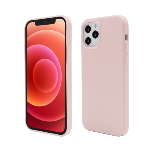 Husa iPhone 12 Pro Max, Clip-On Soft Touch Silk Series, Roz
