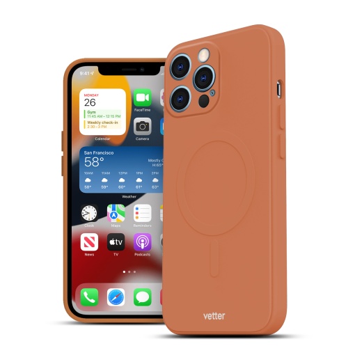 Husa iPhone 12 Pro Max Soft Pro Ultra, Compatibil MagSafe, Orange