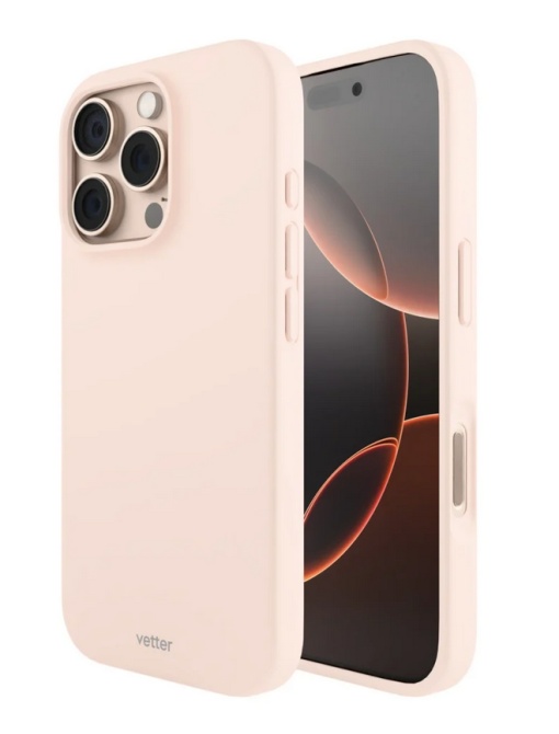 Husa iPhone 16 Pro, Clip-On Soft Touch Silk Series Compatibil MagSafe, Roz