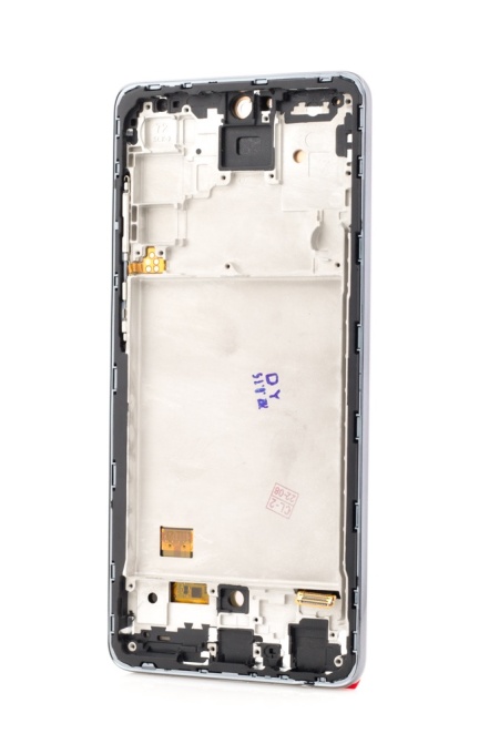 LCD Samsung Galaxy A72 4G, A725, Negru + Rama, [OLED], Small Glass - pentru înlocuirea ecranului, compatibil cu Samsung, disponibil pe thenx.net