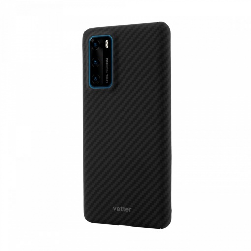 Husa Vetter Huawei P40, Clip-On Ultra Slim, Aramid Fiber Kevlar, Magnetic, Negru - Img 2