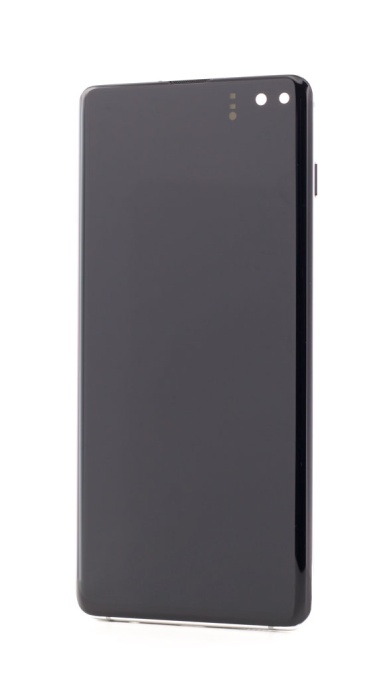 LCD Samsung Galaxy S10+, G975, Alb + Rama, [OLED]