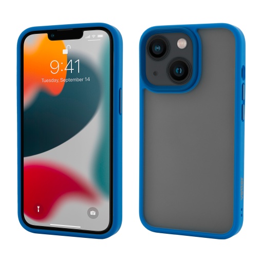 Husa iPhone 13 mini, Clip-On Hybrid, Shockproof Soft Edge and Rigid Back Cover, Light-Blue