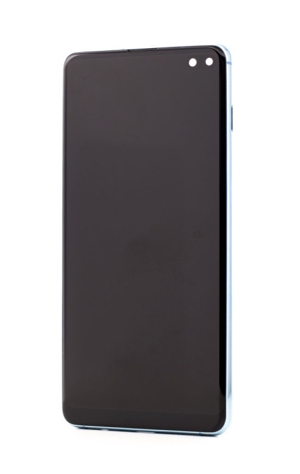 LCD Samsung Galaxy S10+, G975, Albastru + Rama, [OLED2]