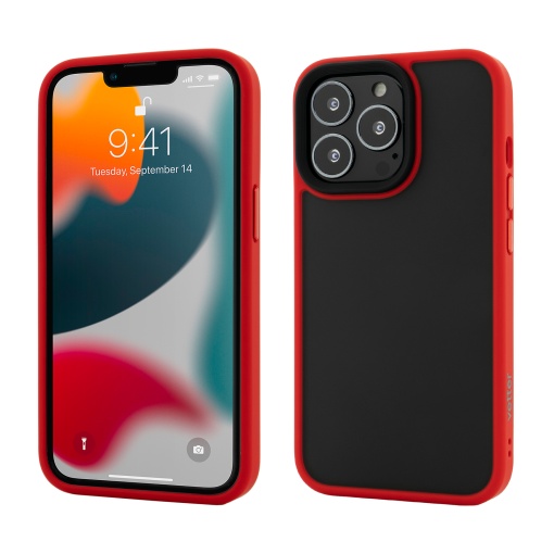 Husa iPhone 13 Pro Max, Clip-On Hybrid, Shockproof Soft Edge and Rigid Back Cover, Rosu