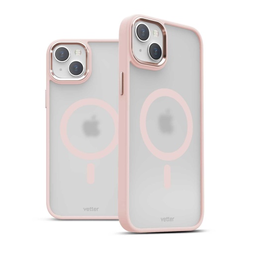Husa iPhone 14 Plus, Clip-On Hybrid, Matt, Compatibil MagSafe, Roz