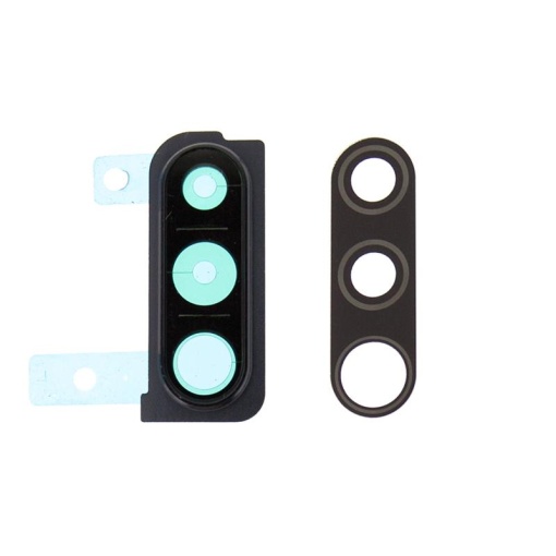 Geam Camera Samsung Galaxy A30s, A307, Negru + Rama