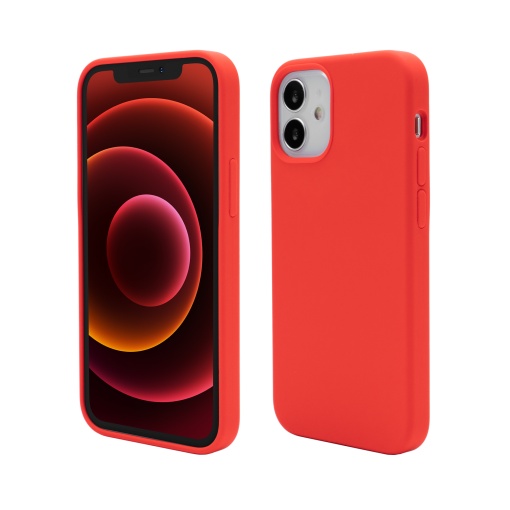 Husa iPhone 12 mini, Clip-On Soft Touch Silk Series, Rosu