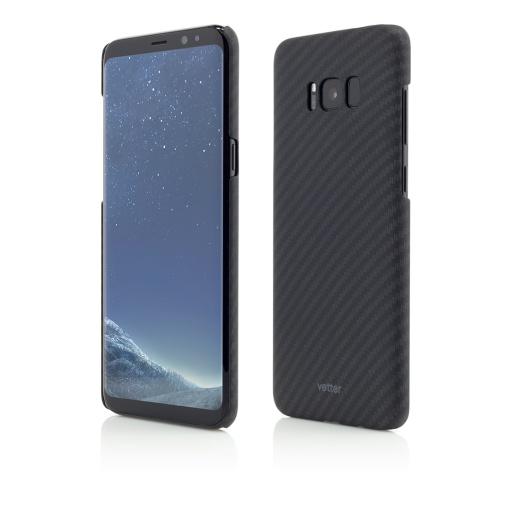 Husa Samsung Galaxy S8 G950, Smart Case Carbon Design, Rubber Feel, Negru