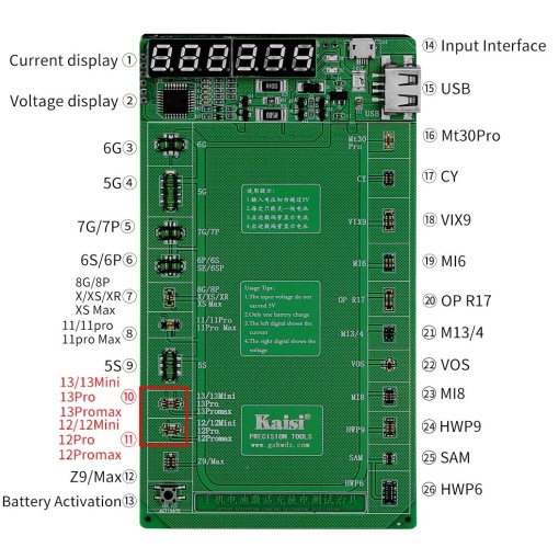 Kaisi K-9208 - Tester Universal pentru Baterii