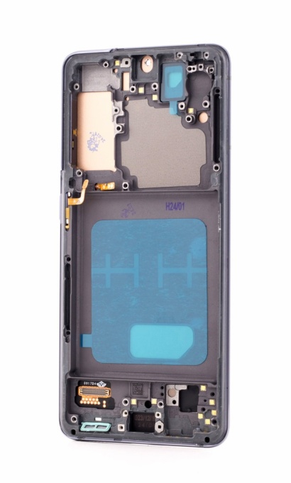 LCD Samsung Galaxy S21 5G, G991, Negru + Rama, Incell - pentru înlocuirea ecranului, compatibil cu Samsung, disponibil pe thenx.net