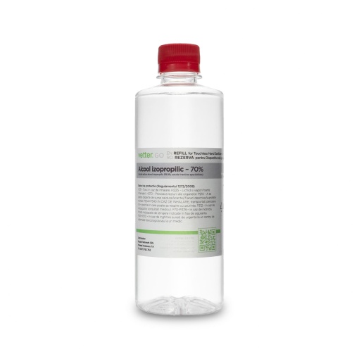 Refill for Touchless Hand Sanitizer with induction Sterilization, 70%, 500ml