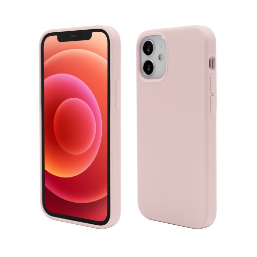 Husa iPhone 12 mini, Clip-On Soft Touch Silk Series, Roz