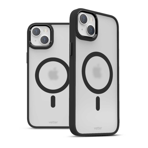 Husa iPhone 14, Clip-On Hybrid, Matt, Compatibil MagSafe, Negru