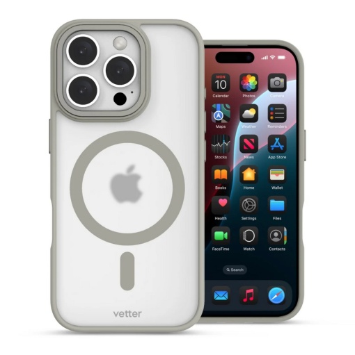 Husa iPhone 16 Pro Max, Clip-On Hybrid, Matt, Compatibil MagSafe,Titanium Grey