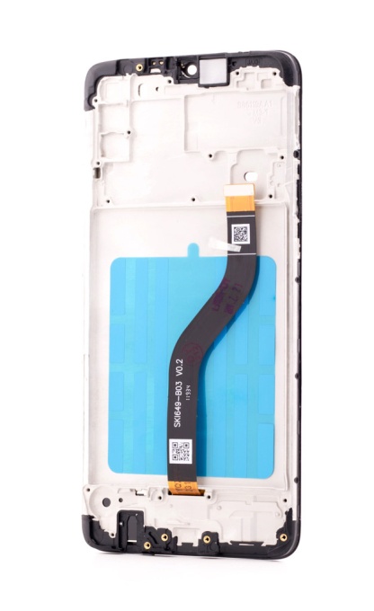 LCD Samsung Galaxy A20s, A207, Negru + Rama - pentru înlocuirea ecranului, compatibil cu Samsung, disponibil pe thenx.net