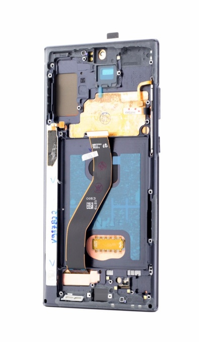 LCD Samsung Galaxy Note 10+, N975, Negru + Rama, [OLED] - pentru înlocuirea ecranului, compatibil cu Samsung, disponibil pe thenx.net