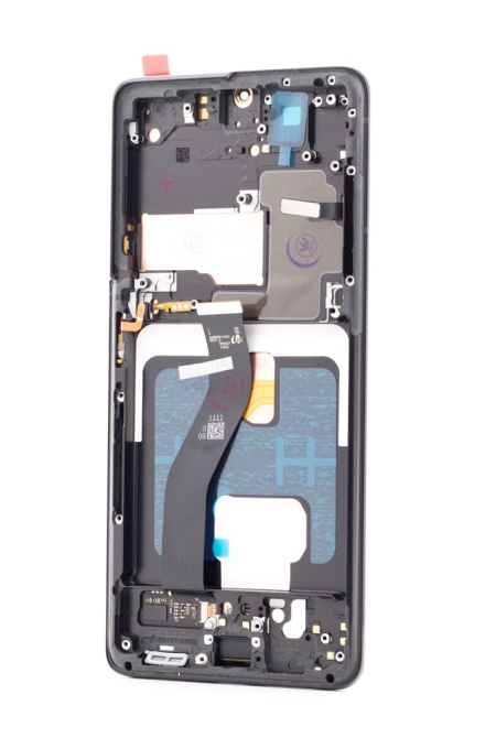LCD Samsung Galaxy S21 Ultra 5G, G998, Negru + Rama, [OLED] - pentru înlocuirea ecranului, compatibil cu Samsung, disponibil pe thenx.net