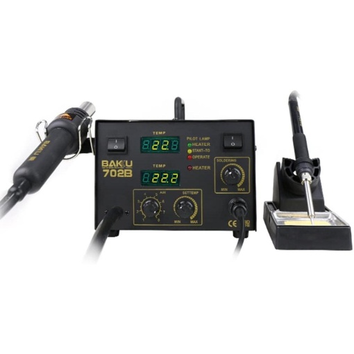 Statie de Lipit Si Dezlipit cu Aer Cald BAKU BK-702B – Echipament Profesional pentru Reparatii GSM Si Electronice