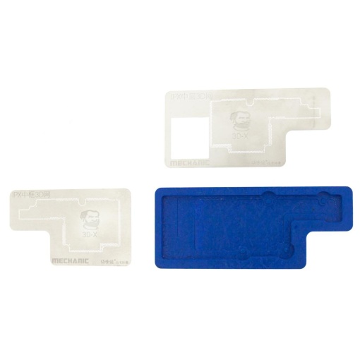 3D BGA Reballing Stencil Kit for iPhone X, Motherboard Middle Layer Planting Tin Template Reballing Plate Soldering Net