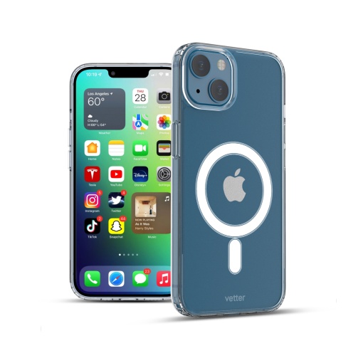 Husa iPhone 13, Clip-On, Compatibil MagSafe, Crystal Series, Transparent, disponibil pe thenx.net