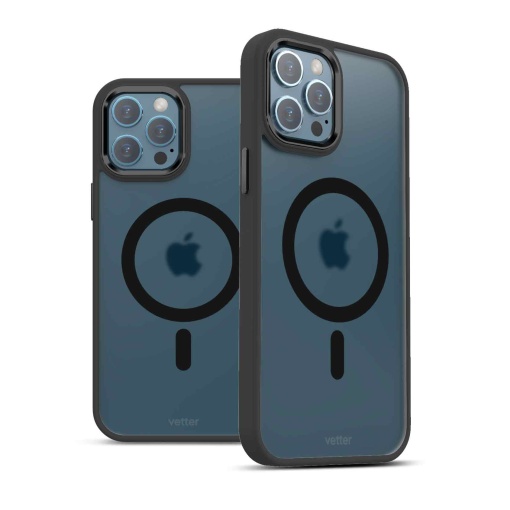 Husa iPhone 12 Pro Max, Clip-On Hybrid, Matt, Compatibil MagSafe, Negru