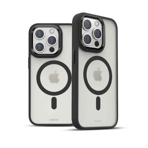 Husa iPhone 15 Pro, Clip-On Hybrid, Matt, Compatibil MagSafe, Negru