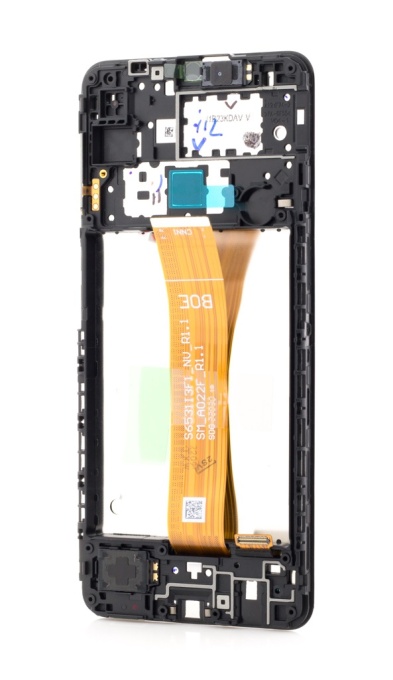 LCD Samsung Galaxy A12, A125 cu Rama, Service Pack, Negru - GH82-24491A - Img 2